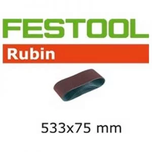 Festool schuurpapier Rubin BS75 533 mm bij 75 mm schuurband Korrel 100